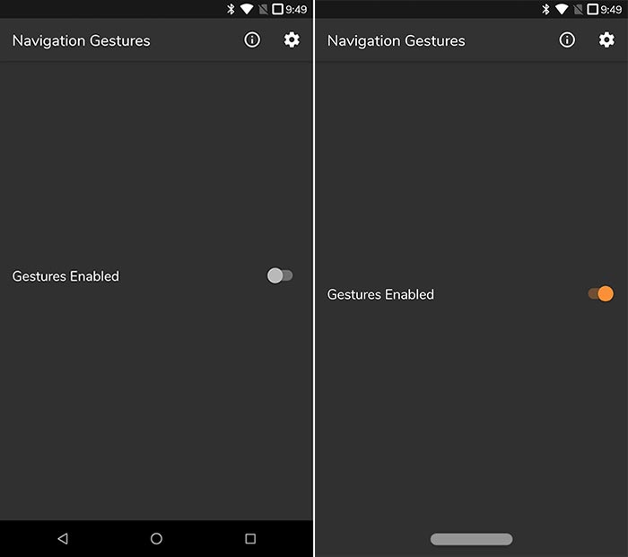 Encienda la palanca para obtener gestos de navegación del iPhone X en Android