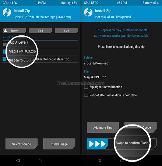 Flash Magisk 19.3 para rootear Asus Zenfone Max Pro M1