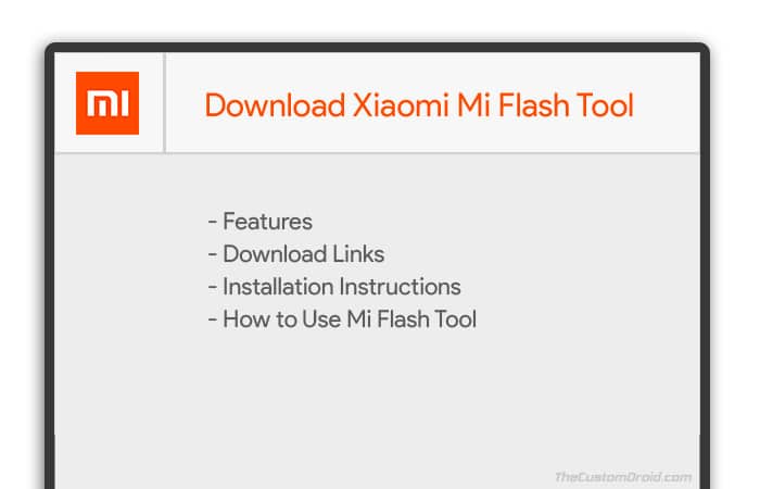 Download Mi Flash Tool - XiaoMiFlash - 2018