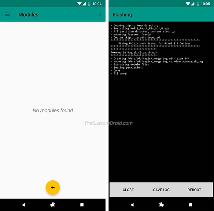 Solucione el problema de Android 8.1 Oreo Multi-Touch usando el módulo Magisk - 1