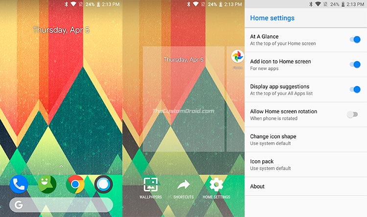 Capturas de pantalla de Android Go Pixel Launcher