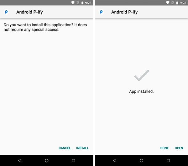 Instalar el módulo Android P-ify Xposed