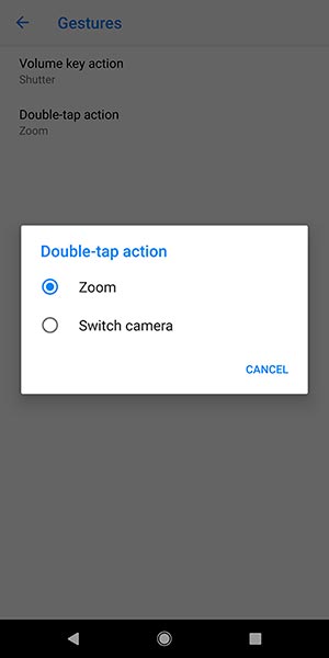 Actualización de Google Camera 5.2 - Acción de doble toque