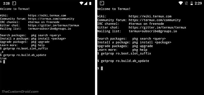Cómo comprobar la compatibilidad con actualizaciones integradas en Android mediante el emulador de terminal
