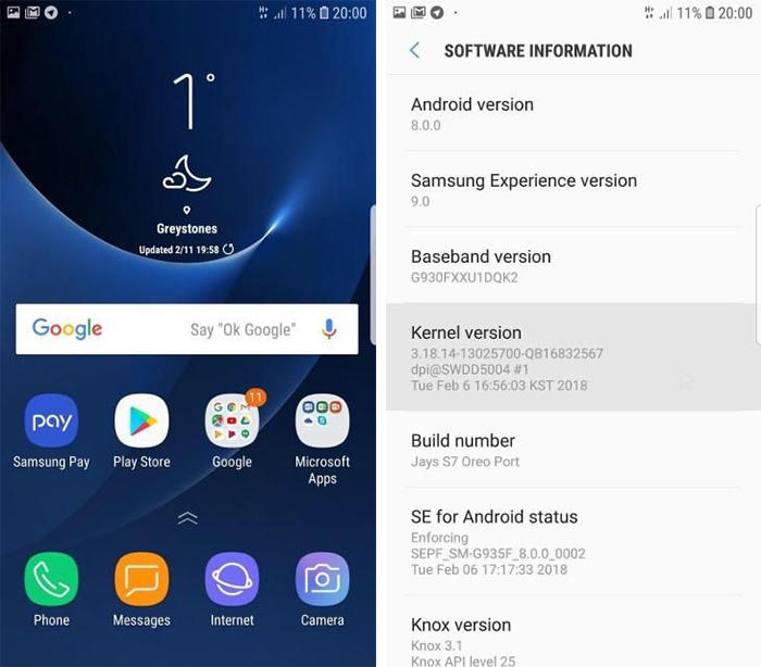 Instale Android Oreo en Galaxy S7 Edge - Capturas de pantalla