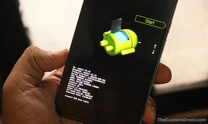 Arranque en modo Bootloader para instalar Android 8.1 Developer Preview 2