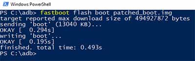 Imagen de arranque de parche flash para instalar la actualización beta de Magisk 14.5 