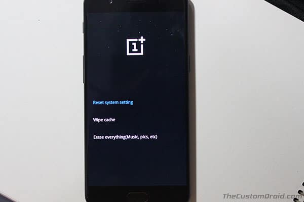 ROM filtrada de OnePlus 5 Android Oreo Beta - Recuperación de archivo