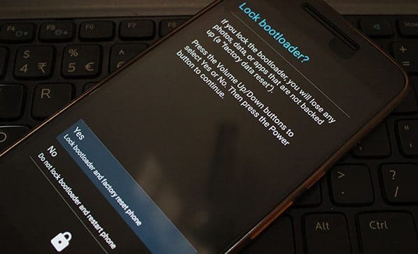 Advertencia del cargador de arranque Nexus 6P Lock