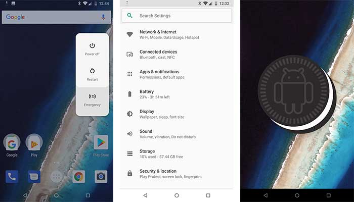 Instale Android 8.1 Oreo Developer Preview: nuevo menú de reinicio, barra de búsqueda en la configuración, nuevo easter egg.