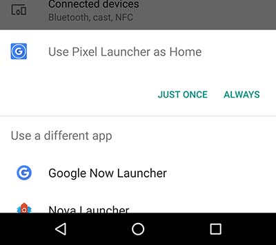 Utilice Pixel Launcher como hogar siempre