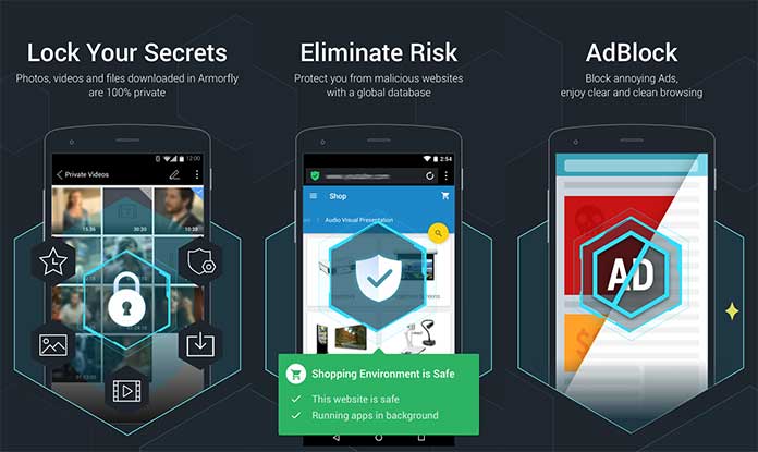 Los mejores navegadores seguros de Android: Armorfly