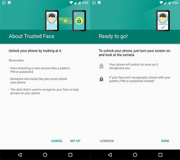 Función Face ID en Android - Establecer rostro de confianza