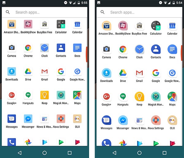 Habilite los íconos adaptables en Android 5.0 o superior