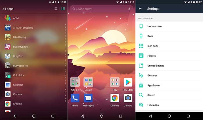 Las 5 mejores aplicaciones de iniciador para Android - Evie Launcher
