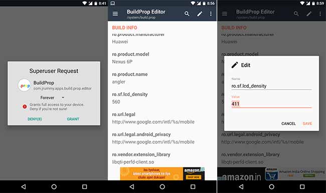 Cómo cambiar la densidad de DPI en Android - BuildProp Editor