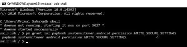 Personalizar el shell ADB de la barra de navegación de Android Oreo