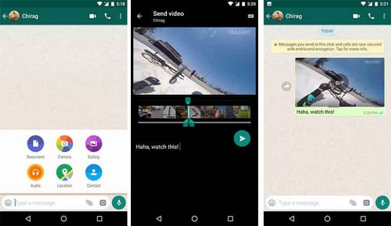 Consejos y trucos de WhatsApp Enviar video como GIF