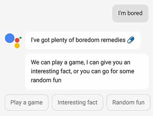 Consejos y trucos del Asistente de Google: estoy aburrido