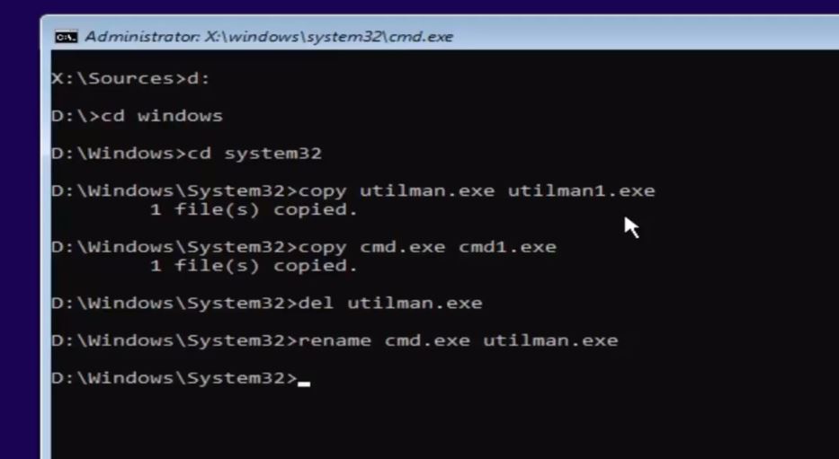 Restablecer la contraseña de Windows 10 usando el símbolo del sistema