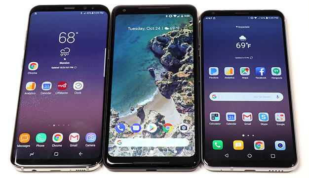 LG V30 vs Pixel 2 XL vs Galaxy S8 Plus