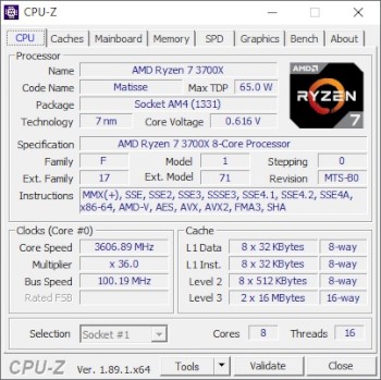 3700x CPU z 1