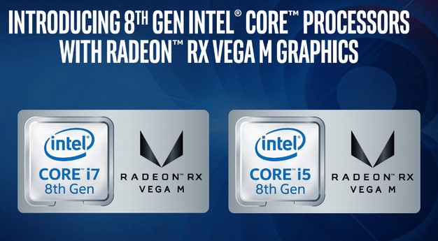 Intel 8th Gen con insignias de marca Radeon RX Vega