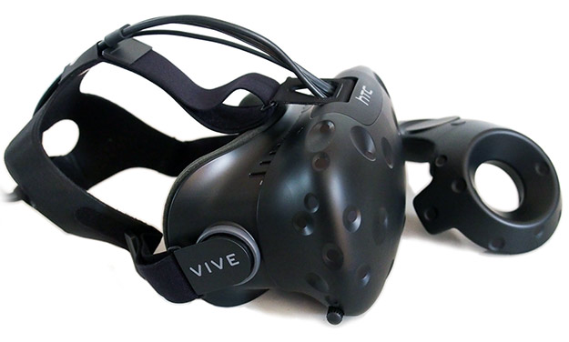 htc vive headset and controller