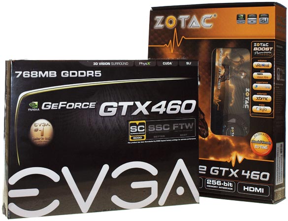 Debut de NVIDIA GeForce GTX 460: ZOTAC, EVGA