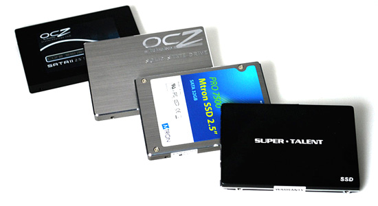 Redondeo SSD de cuatro vías, OCZ, Super Talent, Mtron