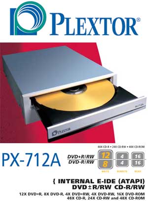 Unidad de DVD +/- R / RW ATAPI Plextor PX-712A