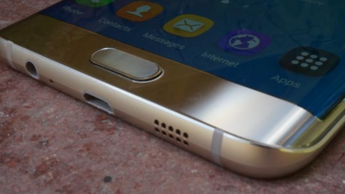 Gebogen randen van de Samsung Galaxy S6 Edge +