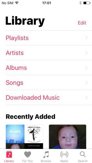 Música beta de iOS 10