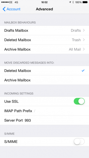iPhone verandert Gmail om verwijderoptie weer te geven