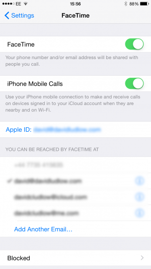 iOS 8 Continuidad deshabilitar llamadas telefónicas