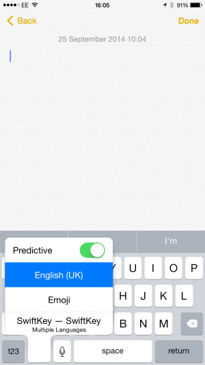 Cómo instalar un teclado en iOS 8 empezar a usar