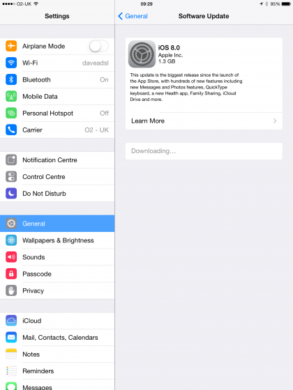 iOS 8 está listo para instalar