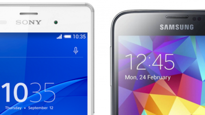 Sony Xperia Z3 vs Samsung Galaxy S5 tamaño de pantalla