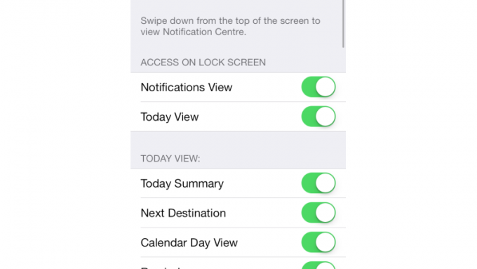 Configuración de notificaciones de Apple iOS 7