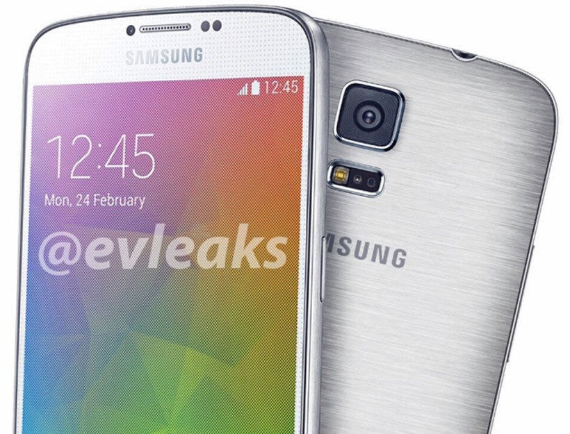 Samsung Galaxy F manchado con bisel de metal