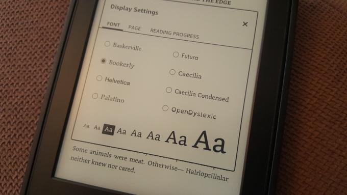 Fuentes de la nueva interfaz de Kindle