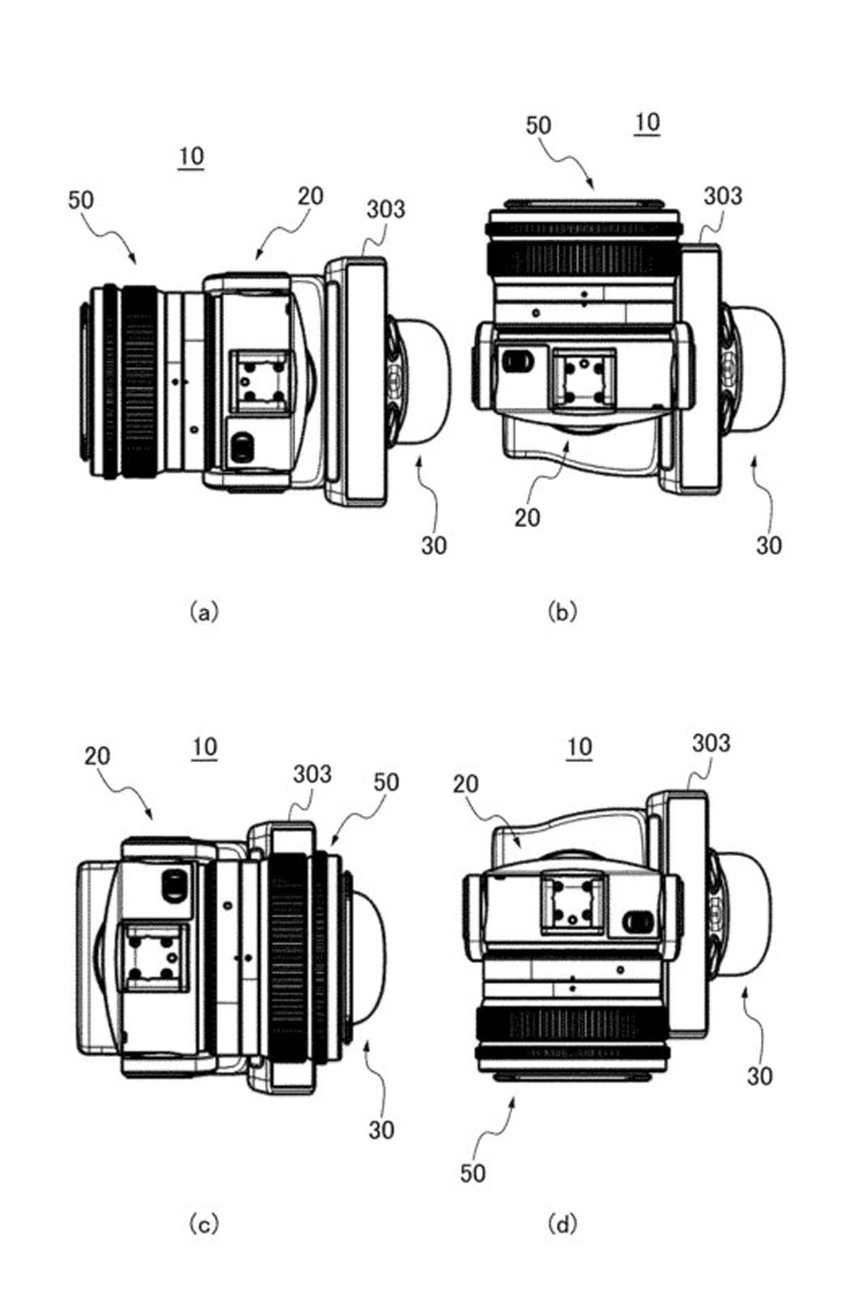 Lente intercambiable para cámara de una mano patentada por Canon
