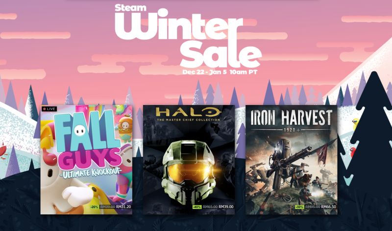Las ventas de invierno de Steam ya están disponibles con descuentos de hasta el 80 por ciento en títulos seleccionados