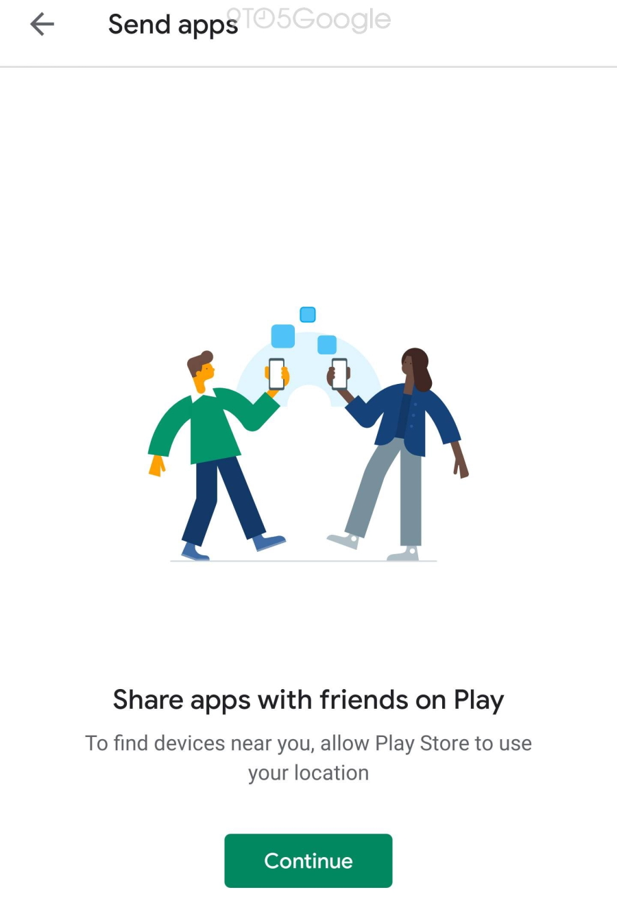 Google Play trabaja en compartir P2P y rediseñar "Mis aplicaciones"