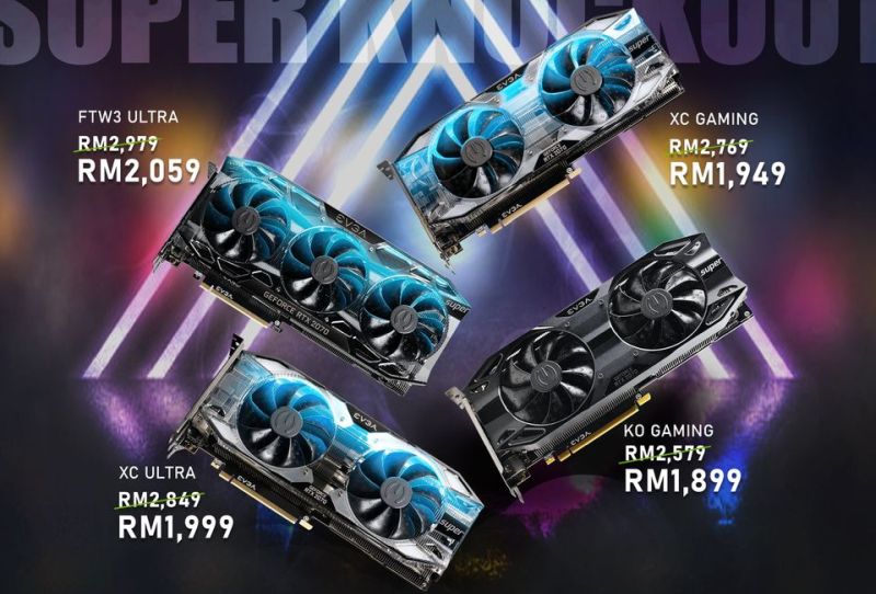 EVGA Malaysia reduce el precio de las tarjetas GeForce RTX serie 20;  Comienza desde RM1899
