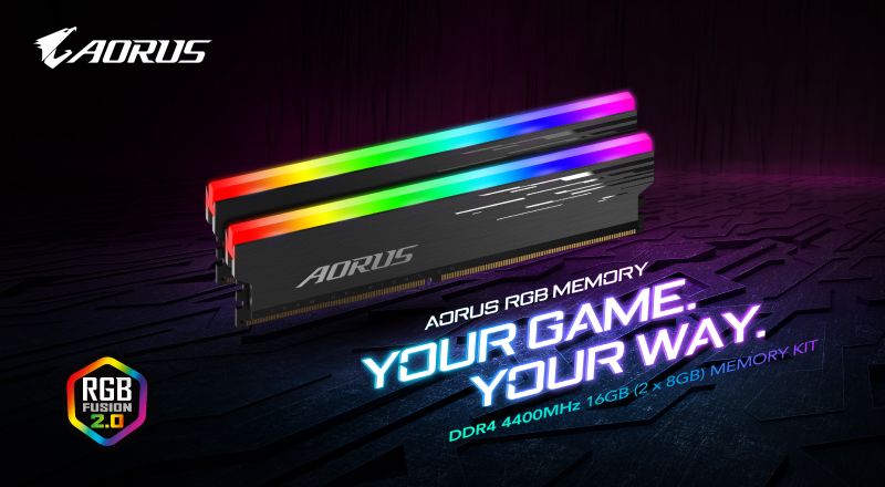 Gigabyte lanza AORUS RGB DDR4 RAM con frecuencia de 4400MHz