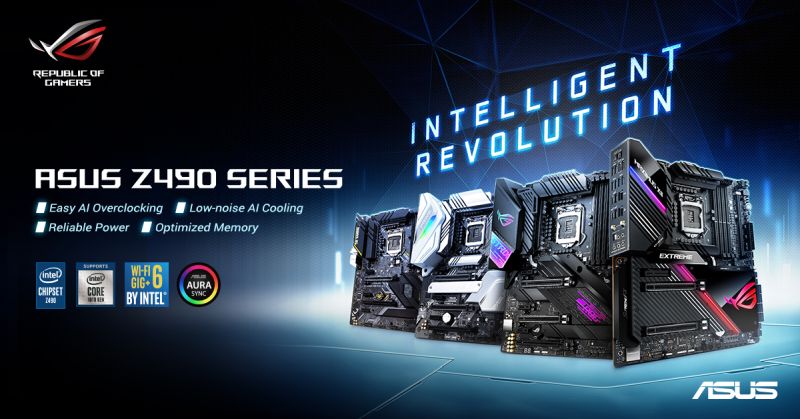 ASUS anuncia oficialmente la línea de placas base Z490 para CPU Intel de décima generación