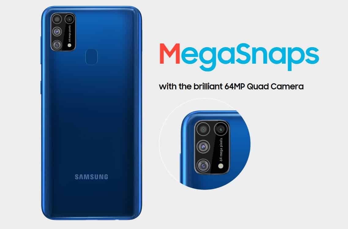 Samsung Galaxy M31 presentado;  Cuenta con cámara principal de 64MP y batería de 6000mAh