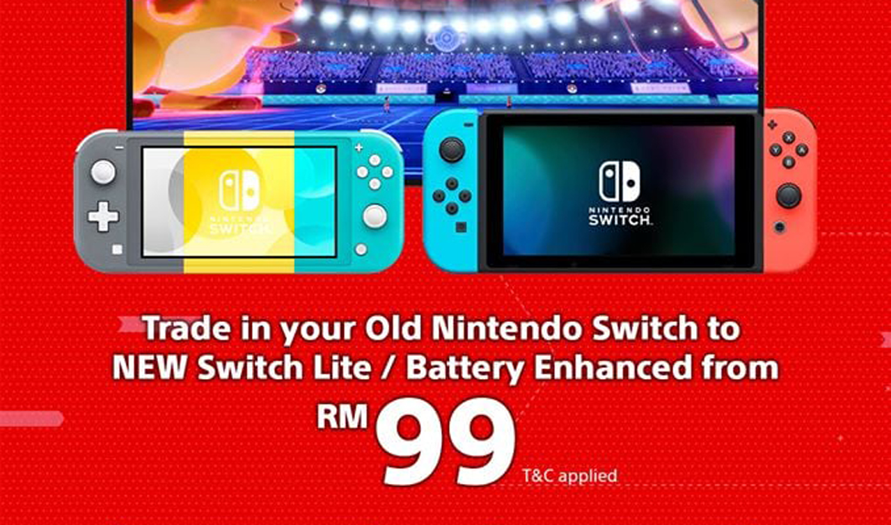 Impulse Gaming ofrece cambio de Nintendo Switch de primera generación a Switch Lite o versión mejorada con batería desde RM99