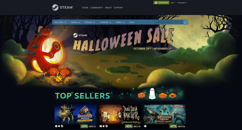 Cronograma de venta de Steam para Halloween, otoño e invierno Fuga en línea